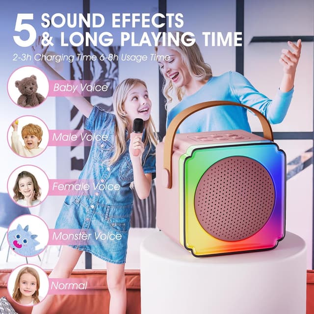 Thumbnail 3 de Lavliy Mini Karaoke Machine 2 mics for kids 🎤