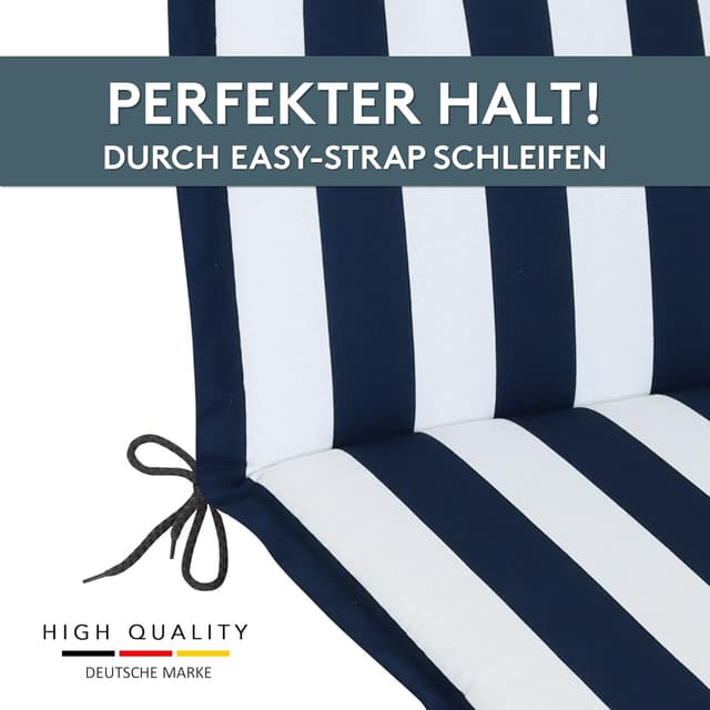 Thumbnail 3 de LILENO HOME Cojín para Tumbonas de Jardín 💺 Azul 188x60x5cm