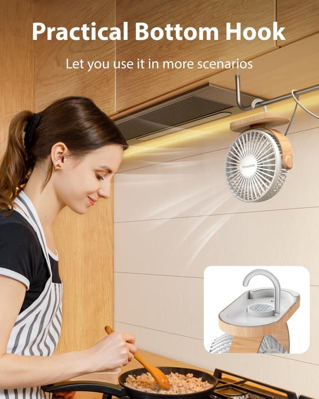 Thumbnail 3 de SWEETFULL Desk Fan 3-Speed USB Quiet Mini