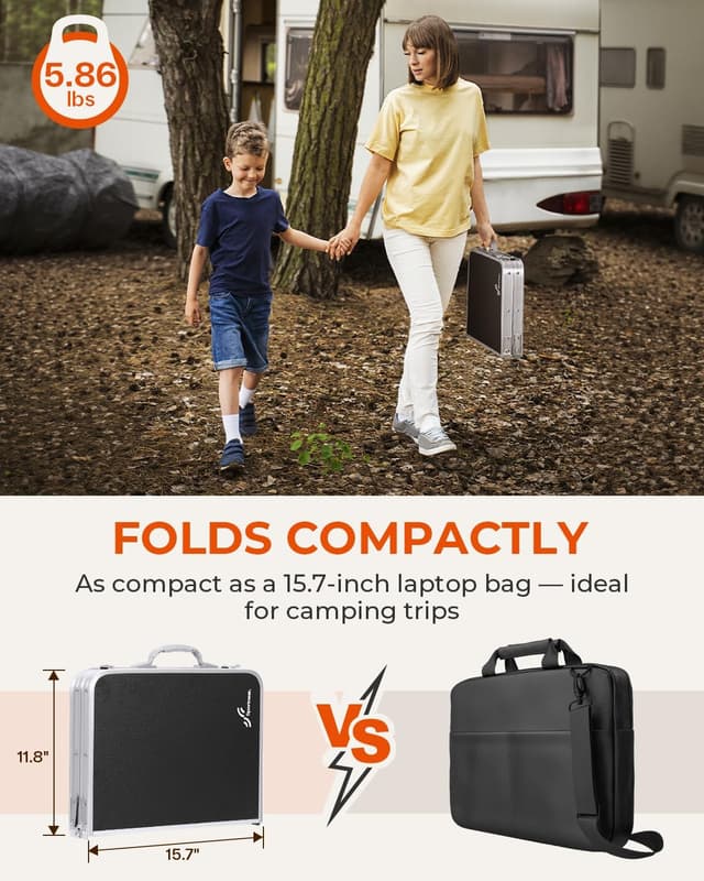 Detalle de Sportneer Klappbarer Campingtisch 30 kg