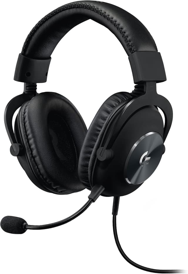Detalle de Logitech G PRO X wired gaming headset with Blue VO!CE mic, DTS Headphone:X 7.1 and 50mm PRO-G drivers (Black)
