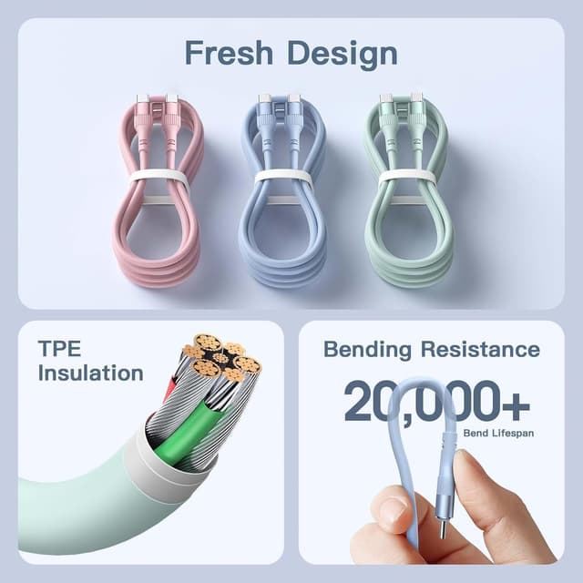 Thumbnail 3 de iPhone USB‑C auf USB‑C Kabel 1,8m 3er‑Set