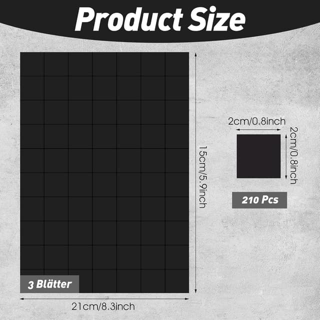 Detalle 2 de 20x20mm Magnetplättchen 210 Stück für Fotos