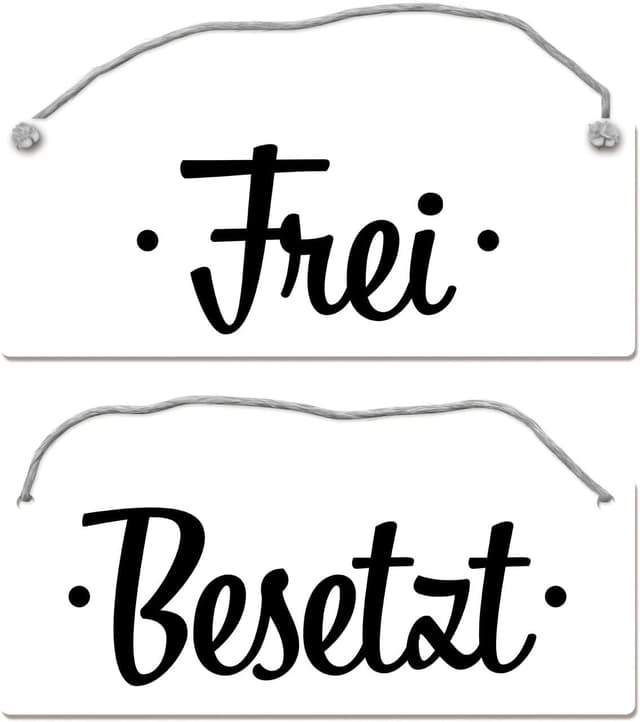 Detalle de Wendeschild Toilette Besetzt/Frei 7,5 x 20 cm