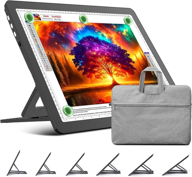 Imagen de TOHETO Tablero de luz A3 recargable con soporte 4 h en OfertitasTOP