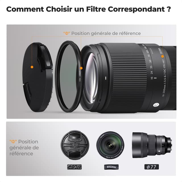 Thumbnail 6 de K&F CONCEPT Filtre 77 mm CPL + Black Diffusion 1/4 2-en-1 True Color (réflectivité très faible)