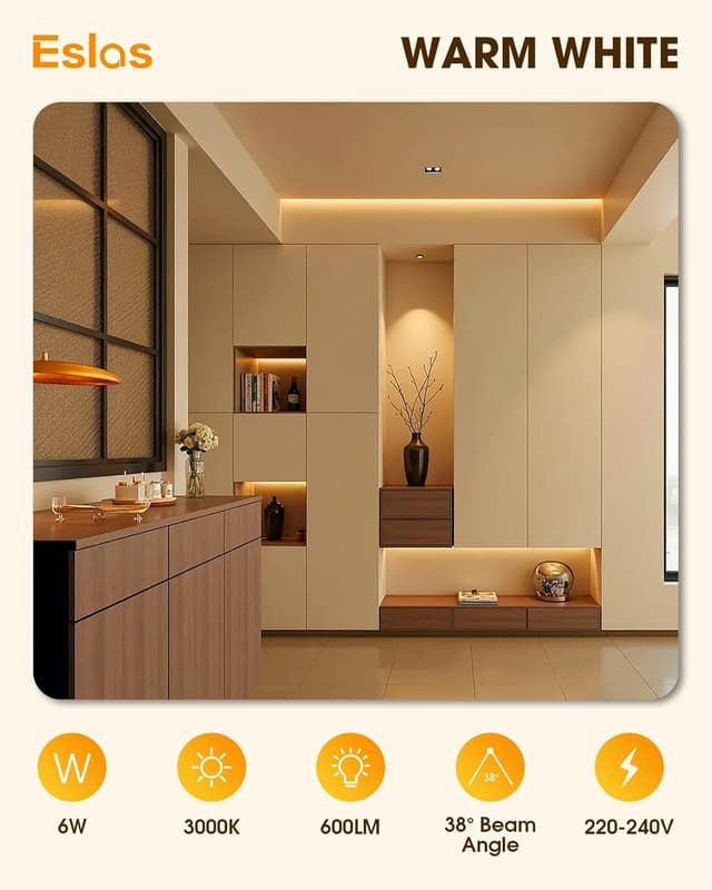 Thumbnail 1 de Eslas Gu10 LED Bulbs 6W 600Lm 3000K