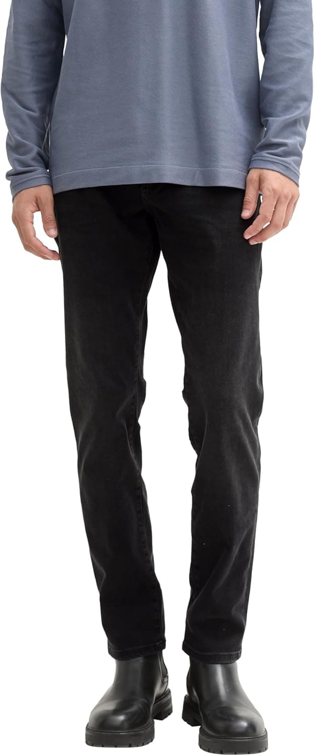 Detalle de TOM TAILOR Josh Regular Slim Jeans Uomo in denim tinta unita