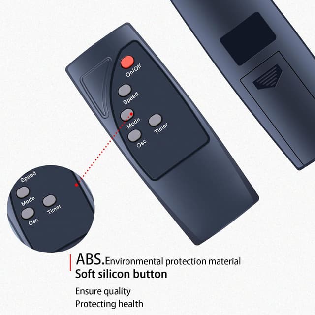 Detalle de TCNOUMT Replacement Remote Control for Basics 16-inch Pedestal Floor Fan (FS40-10BR)