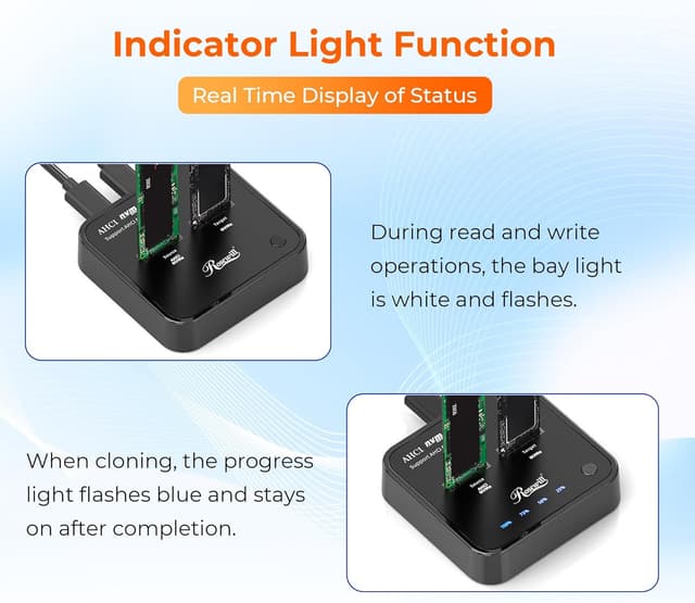 Thumbnail 4 de Rosewill Cloner M.2 duplicator 20Gbps dock