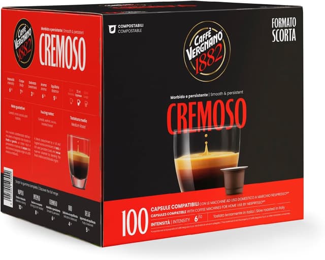Thumbnail 6 de Caffè Vergnano 1882 Èspresso Cremoso 100 capsule compatibili