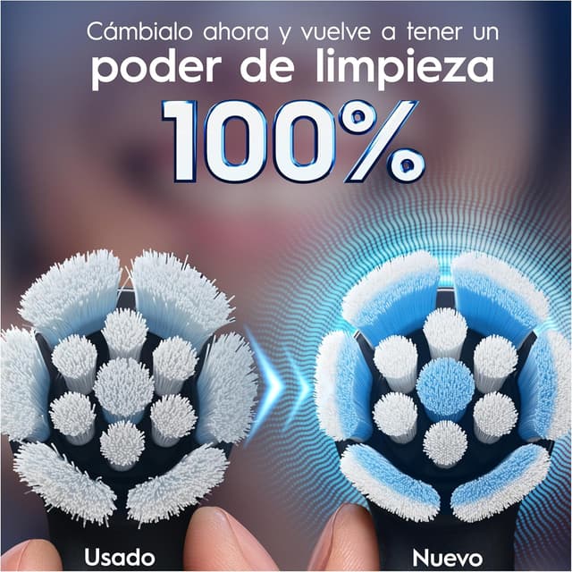 Detalle 2 de Oral-B iO Gentle Care: 8 Recambios Originales para Sensibilidad 🦷
