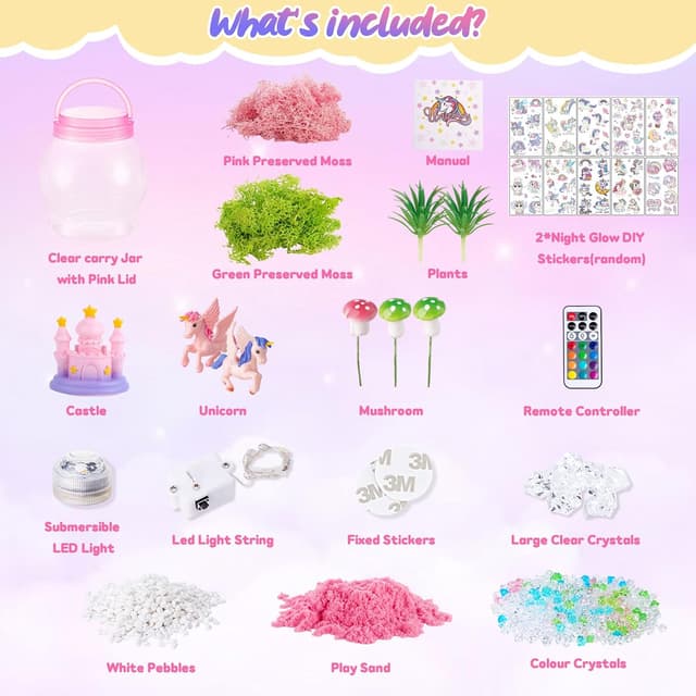 Detalle 2 de MELAND Unicorn Terrarium Kit for Kids aged 5–8