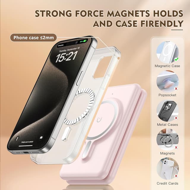 Detalle 2 de 3-in-1 Wireless Charging Station (MagSafe) for iPhone, Apple Watch & AirPods — Foldable Magnetic Charger Pad