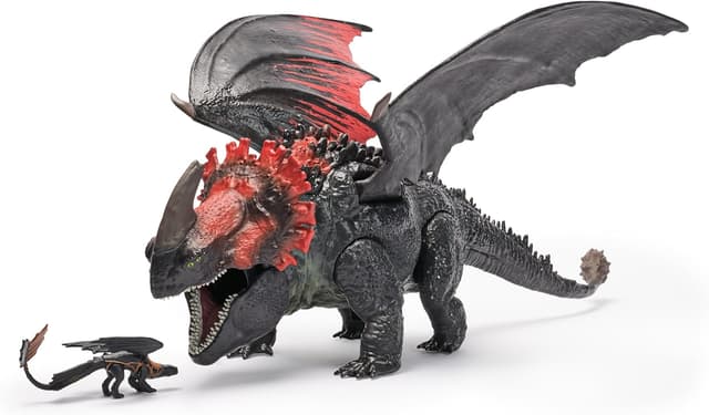 Detalle de Dreamworks Dragons Red Death Chomping Rampage 28-cm