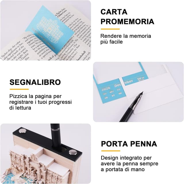 Detalle de EtchTime Calendario settimanale 3D 2026 Fontana di Trevi