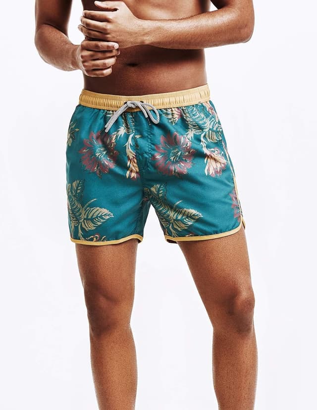 Detalle de MaaMgic costume uomo mare vintage a asciugatura rapida con fodera in rete e 3 tasche