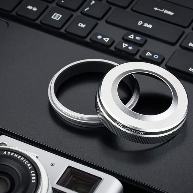 Thumbnail 2 de JJC Lens Hood with AR-X100 Adapter Ring for Fuji X100V 49mm