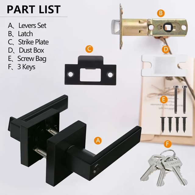 Thumbnail 5 de NEWBANG Keyed Alike Entry Door Lever 10‑Pack 🔐