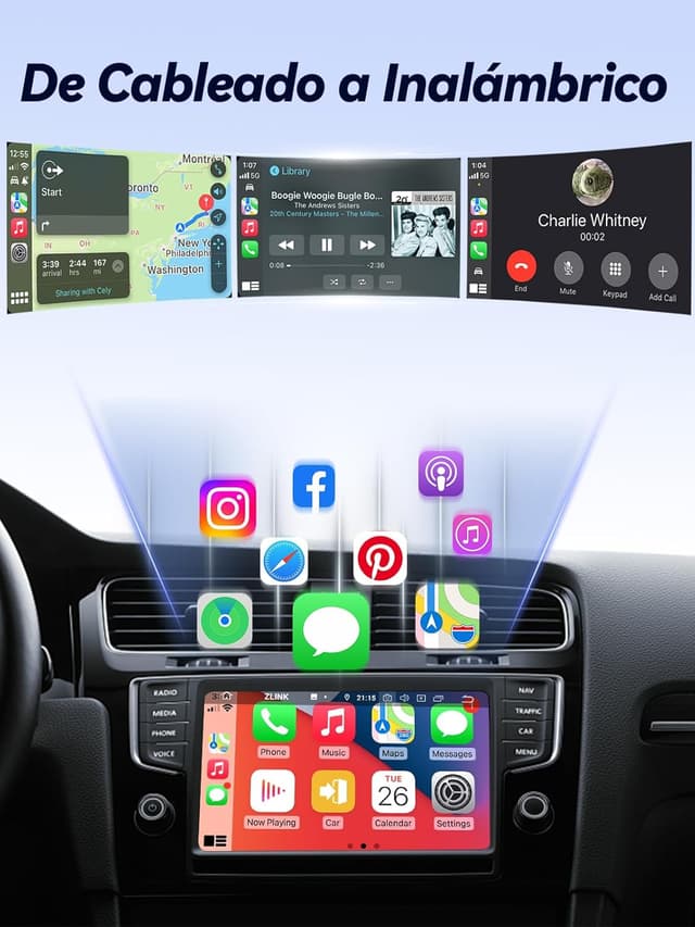 Thumbnail 4 de TINAZEOK T3 Mini CarPlay inalámbrico