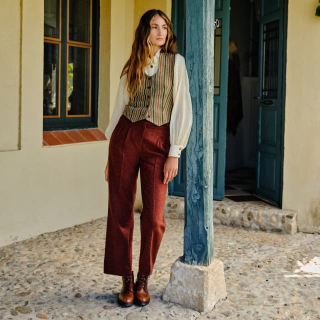 Imagen de Verhunt Pantalón hebillas tweed 👖 en OfertitasTOP