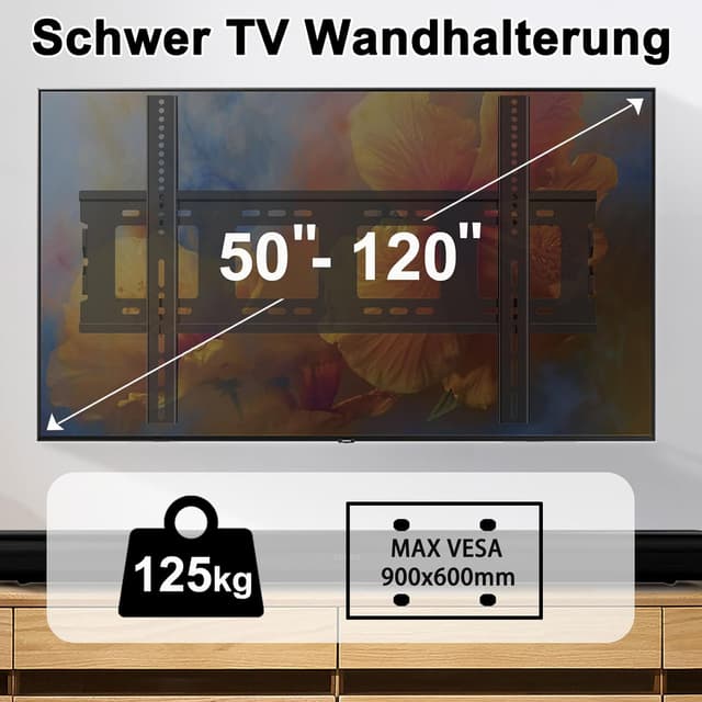 Detalle 2 de JXMTSPW Wandhalterung Fest 50–120 Zoll