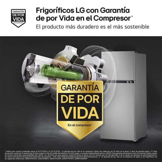 Detalle 2 de LG GTBV22PYNJ (Grado D reacondicionado) con Total No Frost de dos puertas