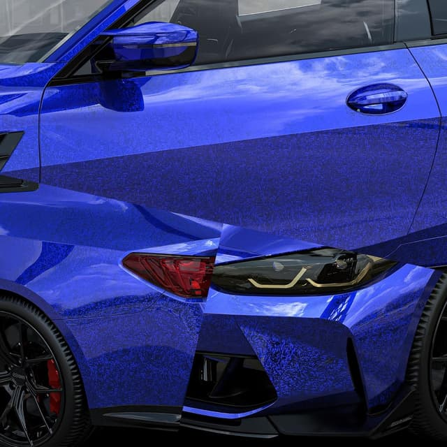 Detalle de Forged Carbon Folie Elektroplattierung Blau selbstklebend (Vinyl) – Autoschutzfolie Carbon, 150 × 30 cm