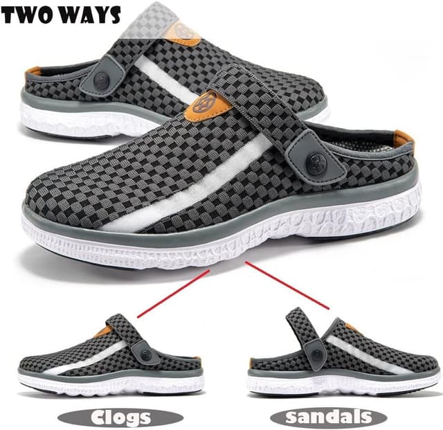 Detalle 2 de Chaussons hommes / sabots, mules et sandales de jardin respirantes ultra-légères (taille 36 à 48)