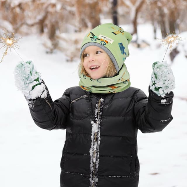 Thumbnail 4 de beifon Beanie Mütze & Loop Schal Set