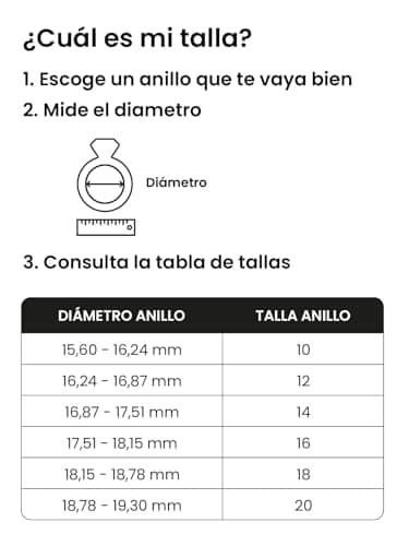 Detalle de SINGULARU Anillo Dune en acero con baño de rodio (Talla 18) para mujer