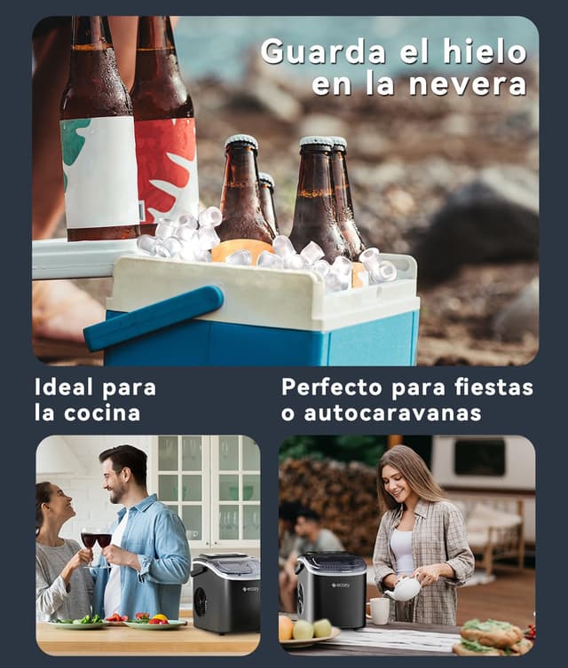 Thumbnail 7 de ecozy Máquina de Hielo Portátil, 12 Kg, ¡Listo en 6 Min!