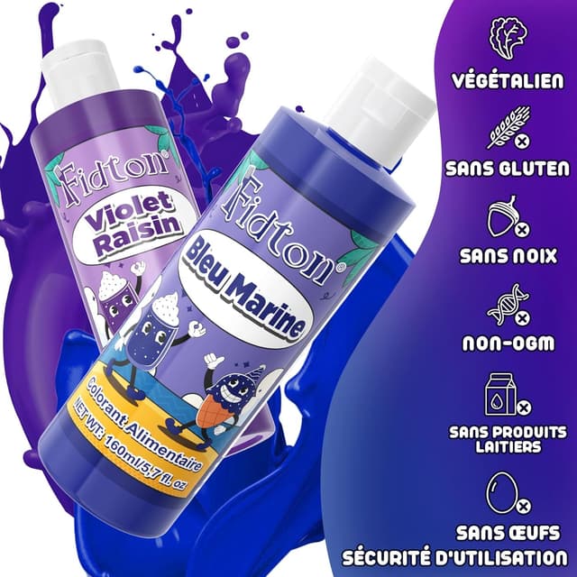 Thumbnail 2 de Colorant Alimentaire Fidton Bleu Marine 160 ml