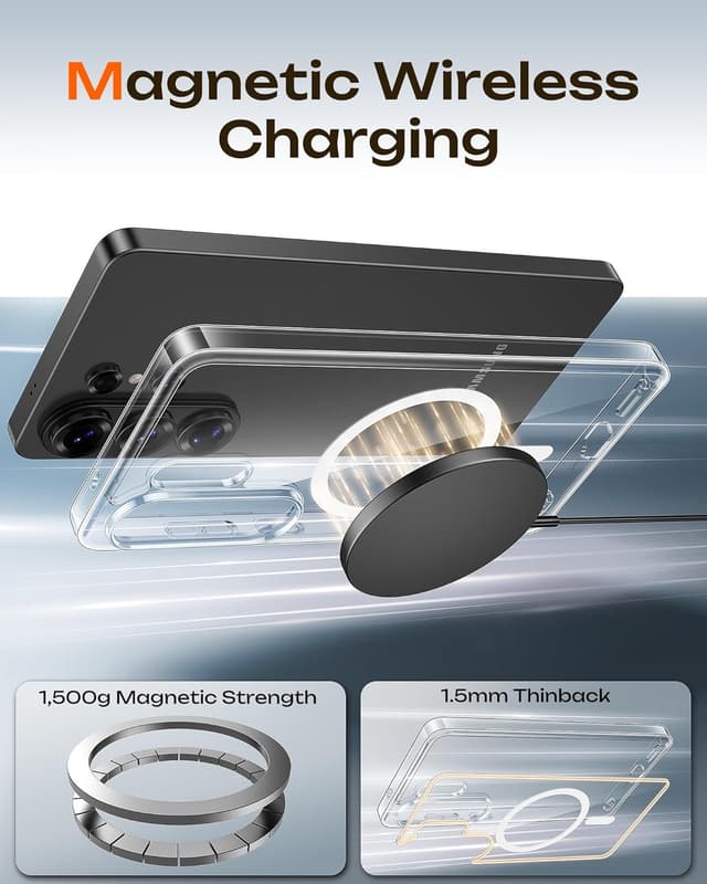 Thumbnail 6 de TOCOL Magnetic Case for Samsung Galaxy S26 Ultra (MagSafe) – Clear Slim TPU Back Cover