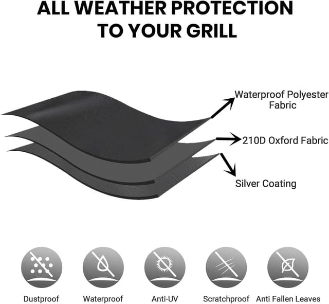 Thumbnail 4 de AMNZOLXY Grillabdeckung 145x61x117 cm