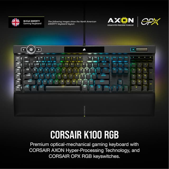 Thumbnail 1 de Corsair K100 RGB Optical-Mechanical Keyboard