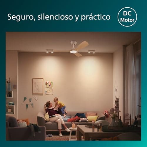 Detalle 2 de Philips Olas ventilador de techo con 3 aspas, motor DC y luz LED 24W (con control remoto)