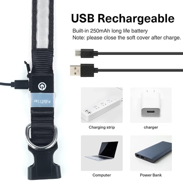 Thumbnail 3 de PcEoTllar Collar Luz para Perro recargable 11 h