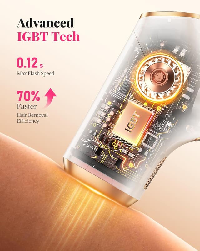 Thumbnail 6 de Haarlosy IPL Laser Hair Removal Device with 9 Levels (White Gold) for Home Use