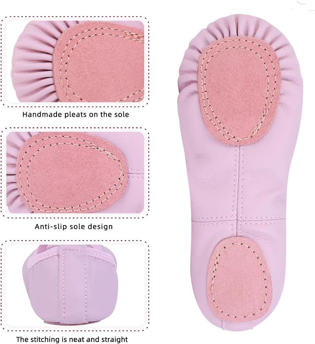 Detalle de Chausson danse en cuir demi-pointe Classique