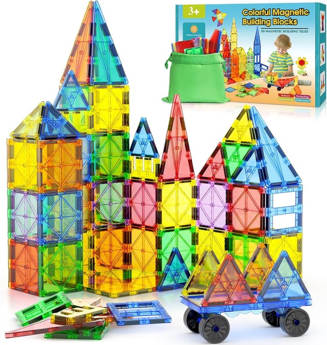 Detalle de Wootoyz Magnetische Bausteine Lernspielzeug 3–6 Jahre