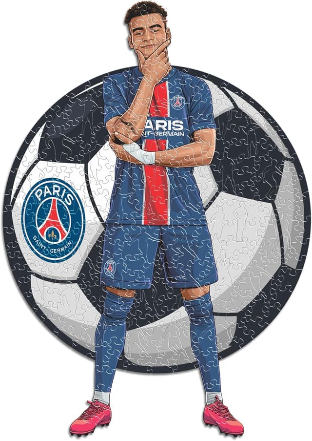 Thumbnail 6 de Iconic Puzzles PSG Désiré Doué, puzzle di legno con licenza ufficiale (taglia M) da 270 pezzi