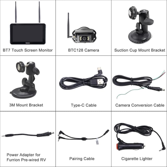 Thumbnail 6 de Haloview BT7 Touch Wireless RV Backup Camera System with 7" Touch Screen (1080P DVR)