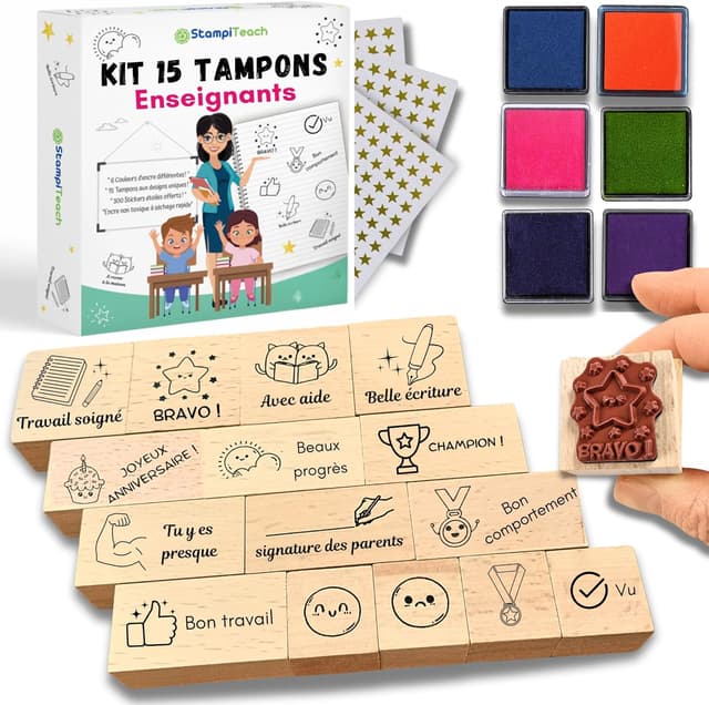 Detalle de Kit tampons enseignants 15 tampons