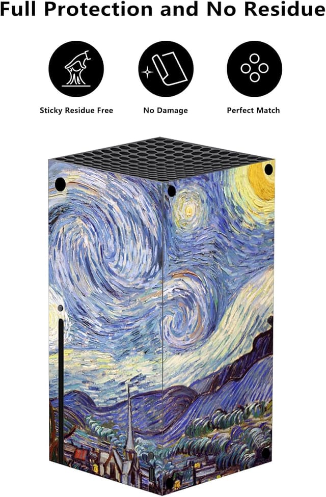 Detalle de playvital The Starry Night Custom Vinyl Skins for Xbox Series X & Controller