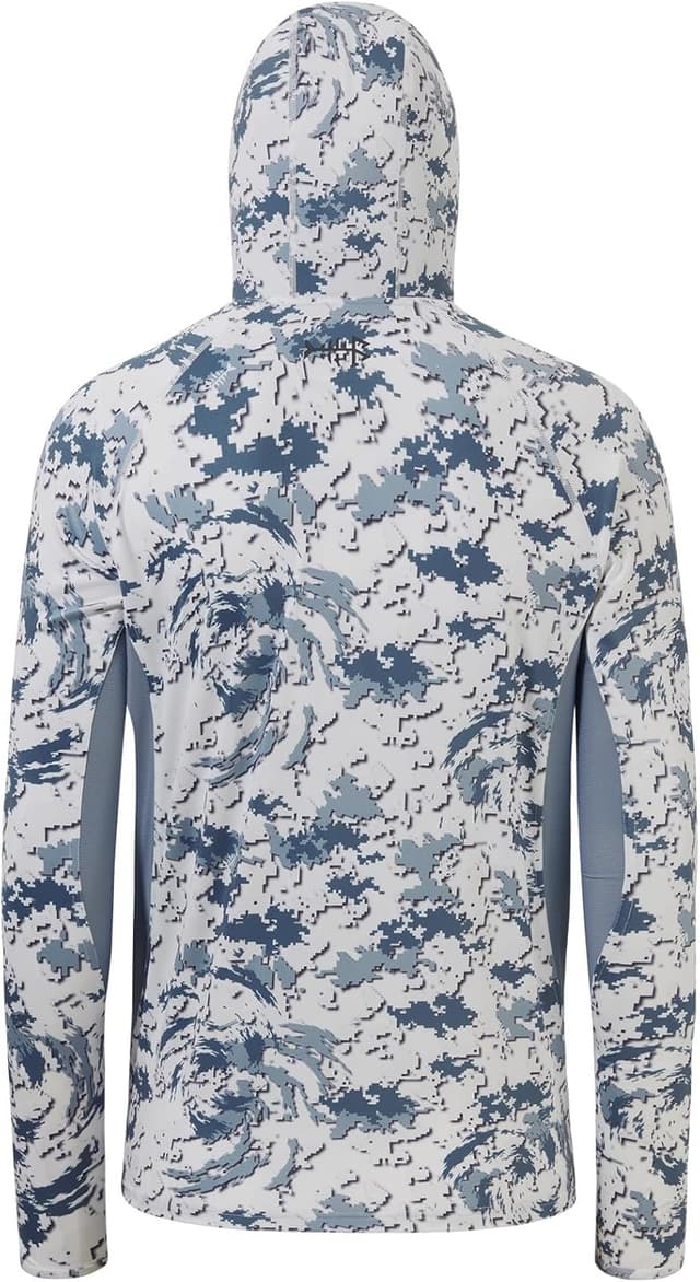 Detalle 2 de BASSDASH Men's UPF 50+ Camo Long Sleeve Hoodie Shirt 🎣