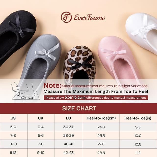 Detalle 2 de EverFoams Memory Foam ballerina slippers
