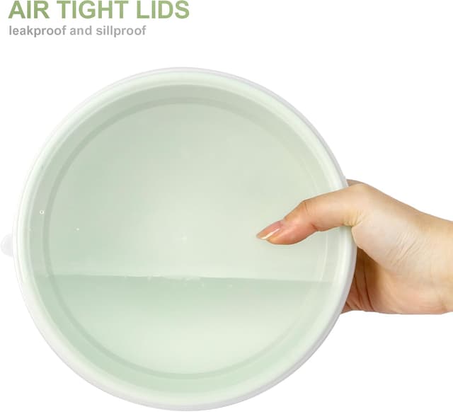 Detalle 2 de BoxedHome 12-teiliger Salatschüssel-Set mit Deckeln (BPA-frei), stapelbar – für Küche, Camping & mehr