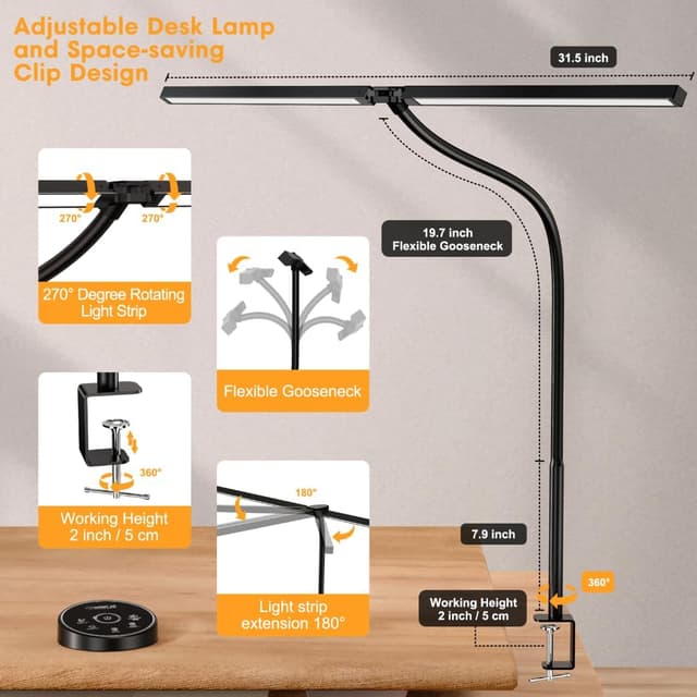 Thumbnail 4 de Pzloz LED Desk Lamp 24W for Office — eye-care