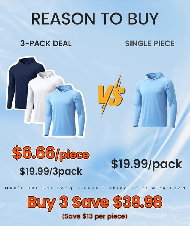 Thumbnail 4 de ZITY 3-Pack Sun Protection Hoodie UPF 50+